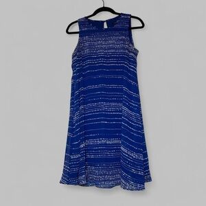 Tommy Hilfiger Blue and White Patterned sleeveless Dress Size 10